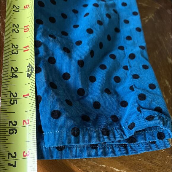 AG Adriano Goldschmied The Stevie Ankle Corduroy TealBlue Polka Dot Pant Size 26 - Picture 4 of 12